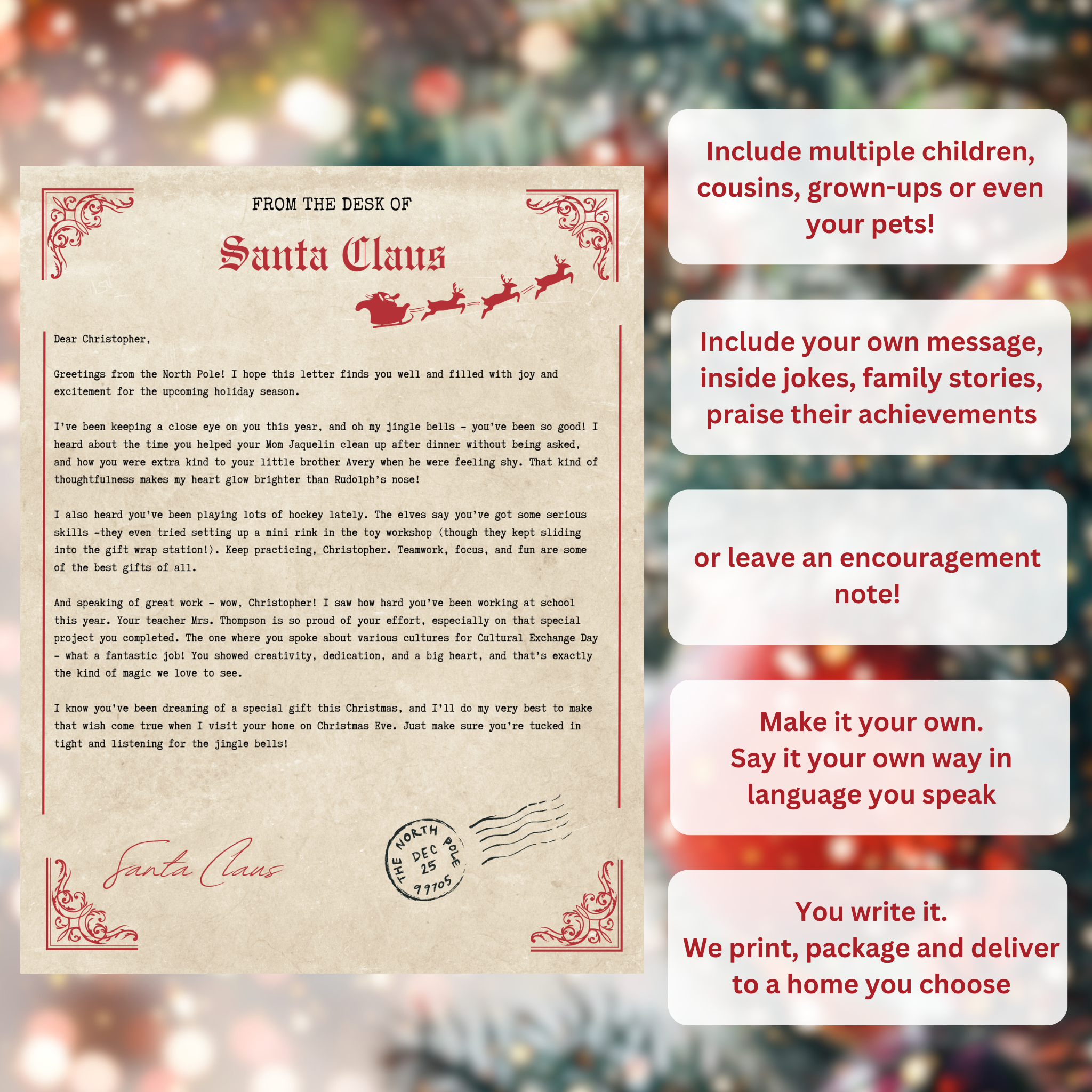 Your Own Text - Santa’s Magical Letter Package
