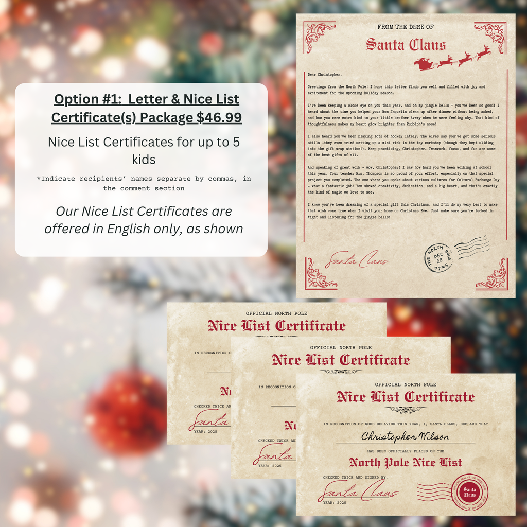 Your Own Text - Santa’s Magical Letter Package
