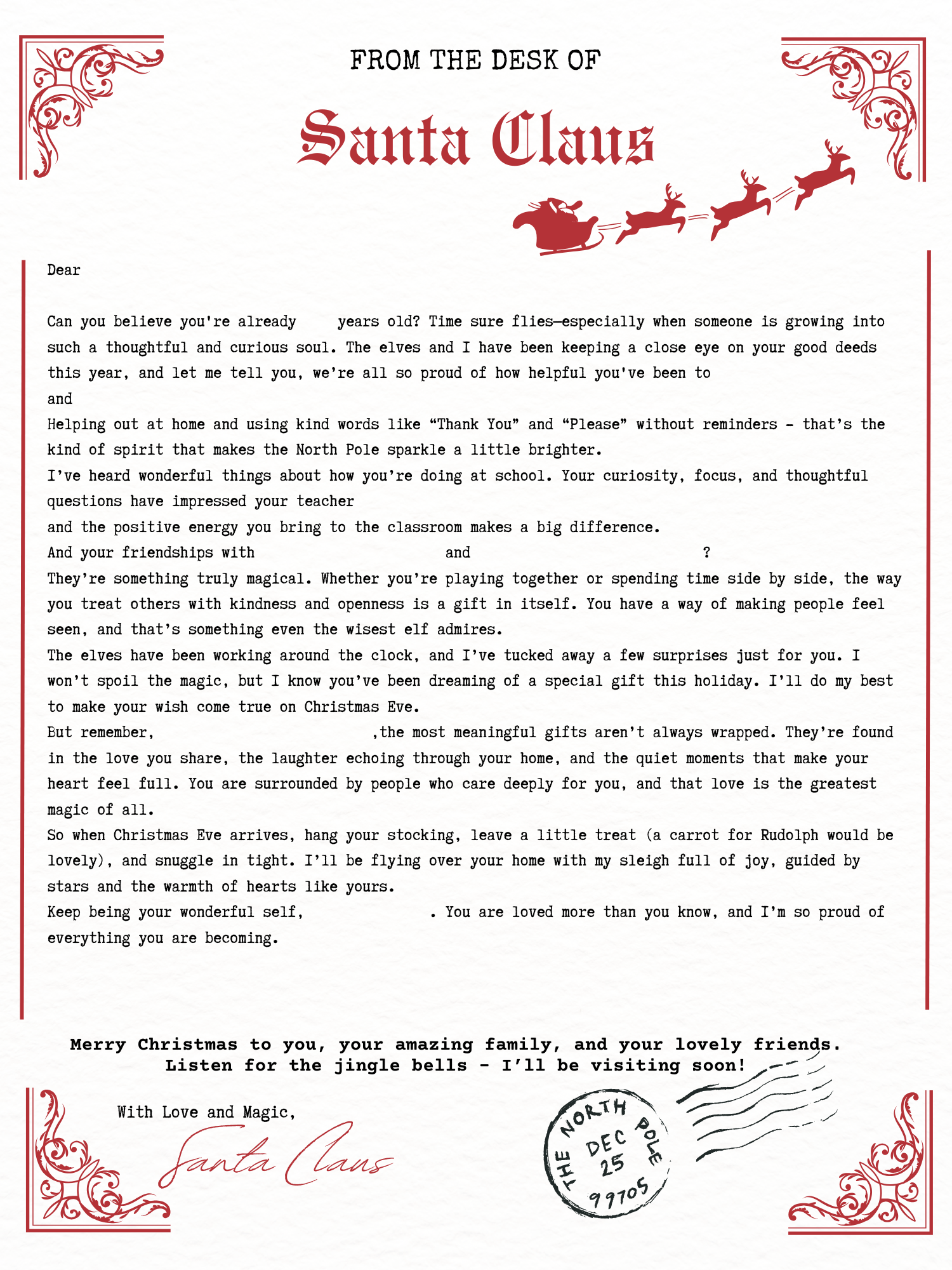 Santa’s Magical Letter Package - For 1 Very Special Child