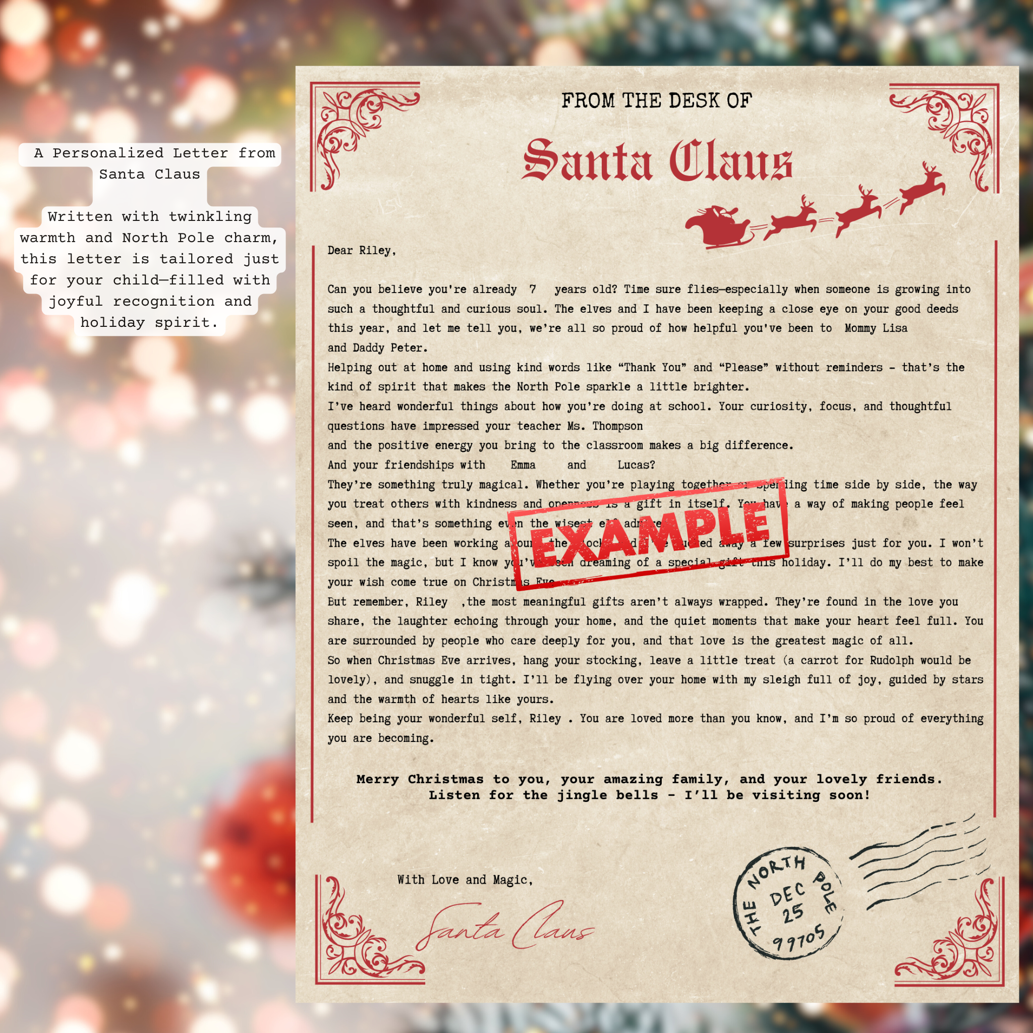 Santa’s Magical Letter Package - For 1 Very Special Child